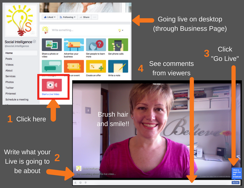 Facebook Live on Business Page